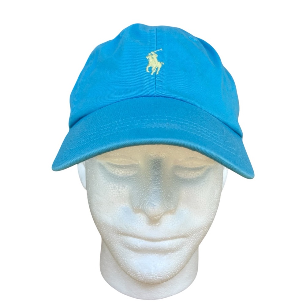 Polo Ralph Lauren Cotton Light Blue Twill Embroidered Adjustable Baseball Cap OS